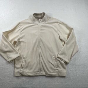 Women’s Cream zip up Jacket by Jane Ashley size xl